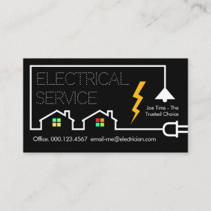 Elektrischer Schaltkreis Bau einer Stromleitung Visitenkarte