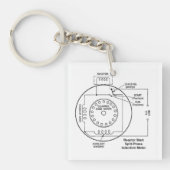 Elektrischer Schlüsselanhänger mit Motordiagrammen (Vorderseite)