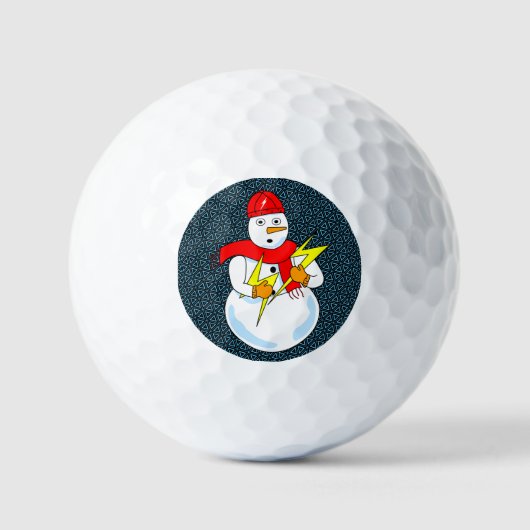 Elektrischer Schneemann Golfball (Vorderseite)