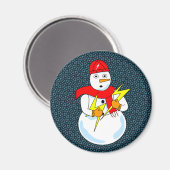 Elektrischer Schneemann Magnet (Vorderseite/Rückseite)