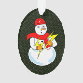 Elektrischer Schneemann Ornament (Rückseite)