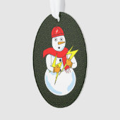 Elektrischer Schneemann Ornament (Vorderseite)