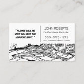 Elektrischer Schwarz-Weiß-Sketch-Stil mit QR Visitenkarte (Rückseite)