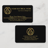 Elektrischer Service mit Minimalistischer Goldlini Visitenkarte (Vorne/Hinten)