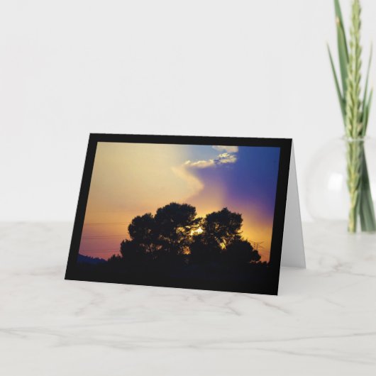 Elektrischer Sonnenuntergangs Himmel Karte (Vorderseite)