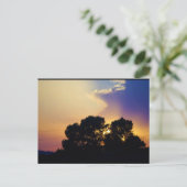 Elektrischer Sonnenuntergangs Himmel Postkarte (Stehend Vorderseite)
