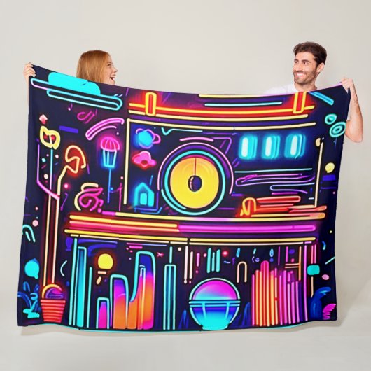 Elektrischer Stadtpuls Fleecedecke (Beispiel)