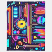 Elektrischer Stadtpuls Fleecedecke (Vorderseite)