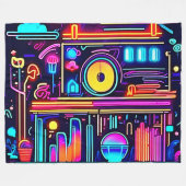 Elektrischer Stadtpuls Fleecedecke (Vorderseite (Horizontal))