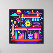 Elektrischer Stadtpuls Leinwanddruck (Vorderseite)