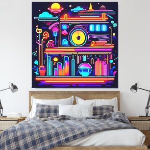 Elektrischer Stadtpuls Leinwanddruck