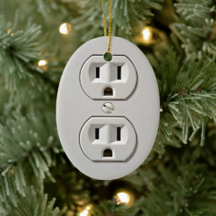 Elektrischer Steckdosenstecker Keramik Ornament