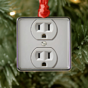 Elektrischer Steckdosenstecker Ornament Aus Metall