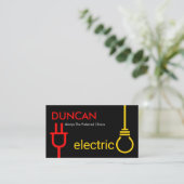 Elektrischer Stecker Lichtbirne Visitenkarte (Stehend Vorderseite)