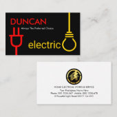 Elektrischer Stecker Lichtbirne Visitenkarte (Vorne/Hinten)