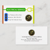 Elektrischer Stecker Stecker Farben Elektrizität Visitenkarte (Vorne/Hinten)