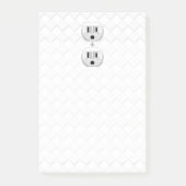 Elektrischer Stecker-Wand-Ausgang-Spaß fertigen Post-it Klebezettel (Vorderseite)