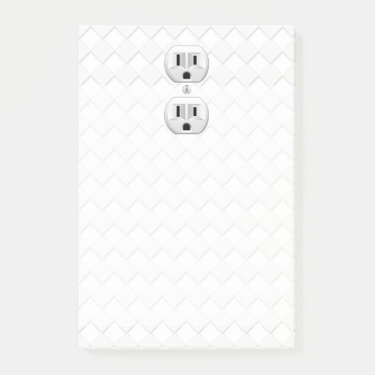 Elektrischer Stecker-Wand-Ausgang-Spaß fertigen Post-it Klebezettel (Vorderseite)