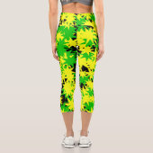 Elektrischer Sternenexplosion  Capri Leggings (Rückseite)