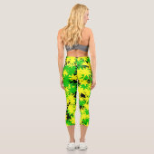 Elektrischer Sternenexplosion  Capri Leggings (Rückseite)