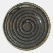 Elektrischer Stove Burner Runder Aufkleber (Vorderseite)