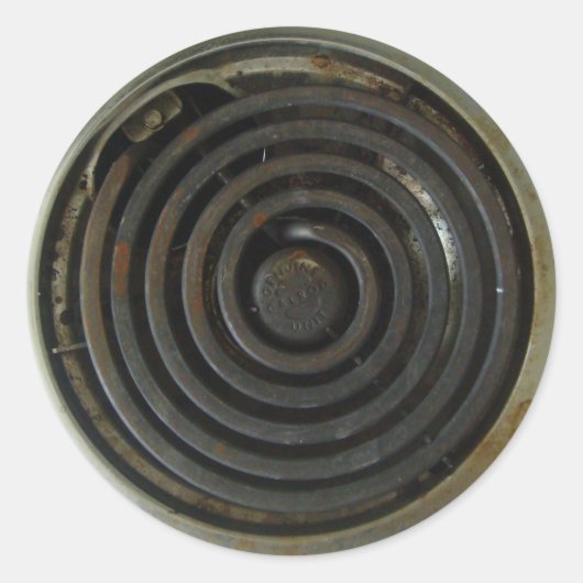 Elektrischer Stove Burner Runder Aufkleber (Vorderseite)