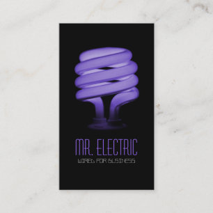 Elektrischer Strom, Elektro-, Strom- und Glühlamp Visitenkarte