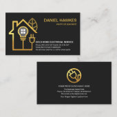 Elektrischer Stromkreis von Gold Zuhause Visitenkarte (Vorne/Hinten)