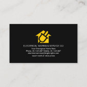 Elektrischer Stromkreuz-Frame-Elektro-Service Visitenkarte (Rückseite)