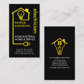 Elektrischer Stromverteiler für kreative Zuhause Visitenkarte (Vorne/Hinten)