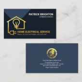 Elektrischer Stromverteiler von Gold Zuhause Visitenkarte (Vorne/Hinten)