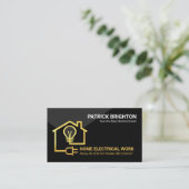 Elektrischer Stromverteiler von Gold Zuhause Visitenkarte (Stehend Vorderseite)