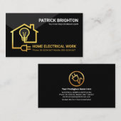 Elektrischer Stromverteiler von Gold Zuhause Visitenkarte (Vorne/Hinten)