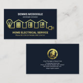Elektrischer Stromverteiler von Gold Zuhause Visitenkarte (Vorne/Hinten)