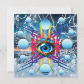 Elektrischer Sturm Feiertagskarte (Rückseite)