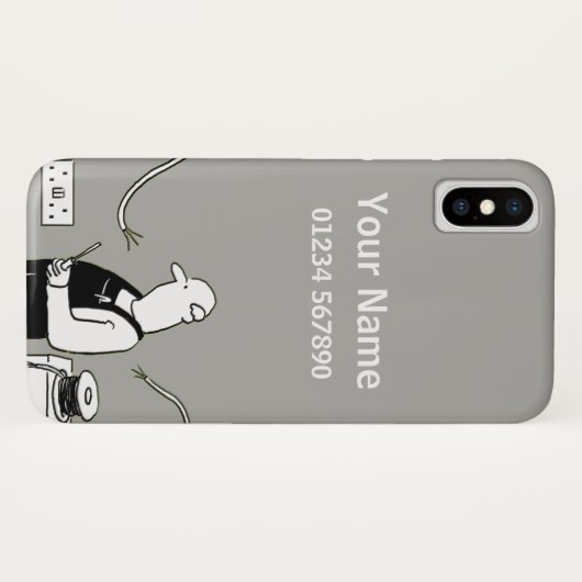 Elektrischer Theme Cartoon Case-Mate iPhone Hülle (Rückseite (Horizontal))
