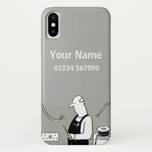 Elektrischer Theme Cartoon Case-Mate iPhone Hülle (Rückseite)