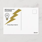 Elektrischer Unternehmer Postkarte (Rückseite)