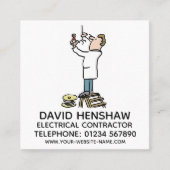 Elektrischer Unternehmer Quadratische Visitenkarte (Vorderseite)
