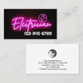 Elektrischer Unternehmer Visitenkarte (Vorne/Hinten)