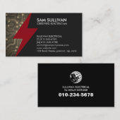 Elektrischer Unternehmer Visitenkarte (Vorne/Hinten)