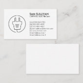 Elektrischer Unternehmer Visitenkarte (Vorne/Hinten)