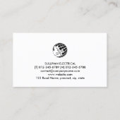 Elektrischer Unternehmer Visitenkarte (Rückseite)