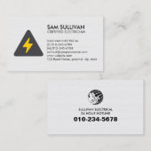 Elektrischer Unternehmer Visitenkarte (Vorne/Hinten)