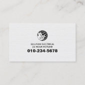 Elektrischer Unternehmer Visitenkarte (Rückseite)
