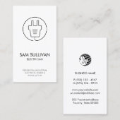 Elektrischer Unternehmer Visitenkarte (Vorne/Hinten)