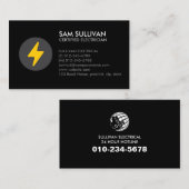 Elektrischer Unternehmer Visitenkarte (Vorne/Hinten)