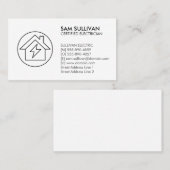 Elektrischer Unternehmer Visitenkarte (Vorne/Hinten)