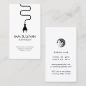 Elektrischer Unternehmer Visitenkarte (Vorne/Hinten)