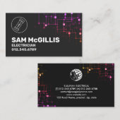 Elektrischer Unternehmer Visitenkarte (Vorne/Hinten)